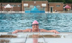 Cold-water swimmer Sally Goble at Parliament Hill lido in London