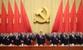 Xi Jinping delivers a speech in Beijing