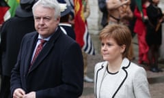 Commonwealth Day 2018<br>Welsh First Minister Carwyn Jones and Scotland’s First Minister Nicola Sturgeon leave the Commonwealth Service at Westminster Abbey, London. PRESS ASSOCIATION Photo. Picture date: Monday March 12, 2018. See PA story ROYAL Commonwealth. Photo credit should read: Yui Mok/PA Wire