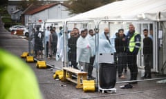 The migrant processing centre in Manston, Kent