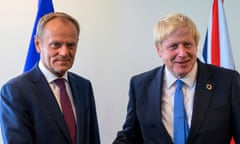 Donald Tusk and Boris Johnson.