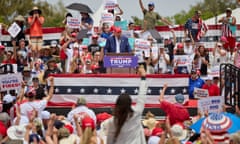 Donald Trump speaks during an election rally at Sunset Park in Las Vegas, Nevada, on 9 June 2024.