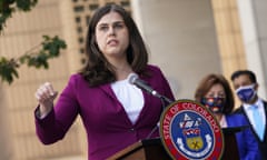 Jena Griswold<br>FILE - Colorado's Democratic incumbent Secretary of State Jena Griswold, speaks during a news conference in Denver on Oct. 15, 2020. (AP Photo/David Zalubowski, File)