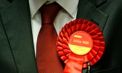 A Labour rosette supporting Hartlepool candidate Mike Hill