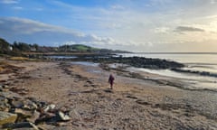 Athira on the beach near Kippford in Dumfries and Galloway.