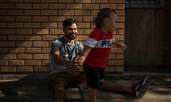 A portrait of Isaih Sines and his 19-month-old son Teoke Kahuroa-Sines