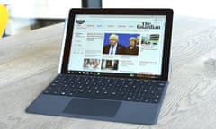 google chrome browser on a microsoft surface go