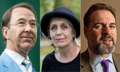 Sir Ian Kershaw, Juliet Gardiner and Niall Ferguson composite