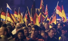 A demonstration in Erfurt, central Germany, initiated by the Alternative for Germany (AfD) party against immigration policy.