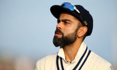 Virat Kohli reacts during a Test match against England in 2021