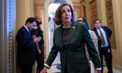 Nancy Pelosi arrives at the House chamber.