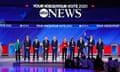 Third 2020 Democratic Party Presidential Debate, Houston, USA - 12 Sep 2019<br>Mandatory Credit: Photo by Heidi Gutman/Walt Disney Television via ZUMA Wire/REX/Shutterstock (10412592m) Amy Klobuchar, Cory Booker, Pete Buttigieg, Bernie Sanders, Joe Biden, Elizabeth Warren, Kamala Harris, Andrew Yang, Beto O’Rourke and Julian Castro Third 2020 Democratic Party Presidential Debate, Houston, USA - 12 Sep 2019