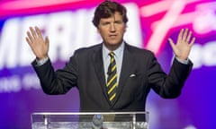 AmericaFest 2021 in Phoenix, Arizona, USA - 19 Dec 2021<br>Mandatory Credit: Photo by Brian Cahn/ZUMA Press Wire/REX/Shutterstock (12651969am) Fox News host TUCKER CARLSON speaks at AmericaFest, a Turning Point USA event. AmericaFest 2021 in Phoenix, Arizona, USA - 19 Dec 2021