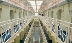 View of wing landing in Cardiff Prison South Wales UK GB UK