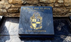 a plaque reads 'Alpha Phi Alpha Fraternity Inc'T