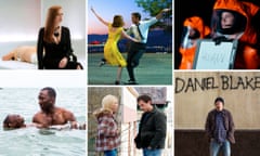 BAFTA nomintations composite: Nocturnal Animals, La La Land, Arrival, I Daniel Blake, Manchester By The Sea, Moonlight