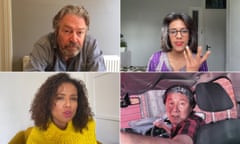 Clockwise from top left: Roger Allam, Surabhi Chaturvedi, Sean Burke and Gugu Mbatha-Raw.