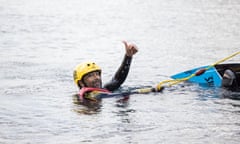 Rhik tries wakeboarding at Liquid Leisure.