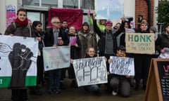 Lecturers on a picket line at Goldsmiths in 2022.