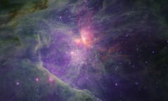 The inner Orion Nebula and Trapezium Cluster as seen with the NASA/ESA/CSA James Webb space telescope.