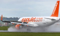 An easyJet plane at Luton airport