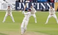 Essex’s Paul Walter pulls a short delivery against Surrey at the Oval.