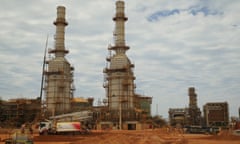 The Chevron LNG project on Barrow Island, Western Australia during its construction in 2016