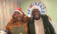 ‘I finished my day a slightly different person to the one who started’ … Hadas Hagos and Maurice Mcleod at Christmas, 2022.