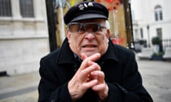 Ralph Steadman A Year Outdoors<br>epa07131172 British artist Ralph Steadman poses with his work forming part of the installation A Year Outdoors at St Martin’s In the Field in London, Britain, 30 October 2018. The work features ten reclaimed front doors painted by a variety of artists which were originally hung across the streets of Bristol. EPA/NEIL HALL