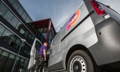 Mitie staff alongside company van