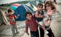 Children at the Idomeni refugee camp in Greece.