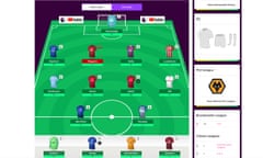 Screen grab from Fantasy Premier League website