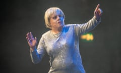 Leigh Francis as Amanda Holden’s gran Myrtle at London Palladium.