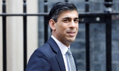 Rishi Sunak leaves Downing Street on the day of the spring statement