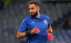 Gianluigi Donnarumma during Italy's game with Switzerland