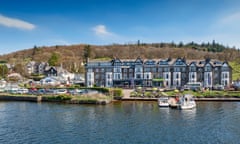 Houses on the waterfront in South Lakeland, Cumbria