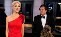 FILE PHOTO: White House Counselor Kellyanne Conway and her husband George Conway arrive for pre- Trump inauguration dinner at Union Station in Washington<br>FILE PHOTO: White House Counselor Kellyanne Conway and her husband George Conway arrive for a candlelight dinner at Union Station on the eve of the 58th presidential inauguration in Washington, U.S., January 19, 2017. REUTERS/Joshua Roberts/File Photo