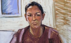 An artist’s impression of Maxwell appearing via video link during her arraignment hearing.