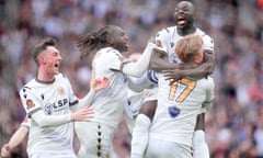 Bromley players celebrate winning at Wembley