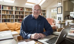 Clive James at home in Cambridge