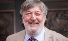 UK actor and writer Stephen Fry sporting a beard