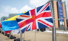 UK flag in Brussels.