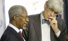 Edward Mortimer, right, who became speechwriter for the UN secretary general Kofi Annan in 1998, and stayed on his staff for the rest of his two terms