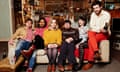 Fresh Meat ... (from left) Kingsley (Joe Thomas), Vod (Zawe Ashton), Josie (Kimberley Nixon), Howard (Greg McHugh), Oregon (Charlotte Ritchie) and JP (Jack Whitehall). 