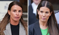 Coleen Rooney, left, and Rebekah Vardy during their high court libel battle. 