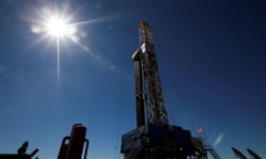 FILE PHOTO: A drilling rig is seen at Vaca Muerta shale oil and gas drilling, in the Patagonian province of Neuquen, Argentina January 21, 2019. REUTERS/Agustin Marcarian/File Photo