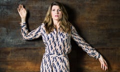 Sharon Horgan against a metal wall