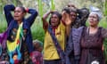 Papua New Guinea, villagers react as they search through a landslide in Yambali village, in the Highlands of Papua New Guinea, Monday, May 27, 2024