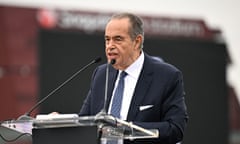 San Diego FC co-owner Mohamed Mansour speaks during a press conference at Snapdragon Stadium.