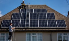 Solar panels on a roof in Folkestone. The grants were intended to support the public to make their homes more energy efficient and move away from fossil fuel heating.